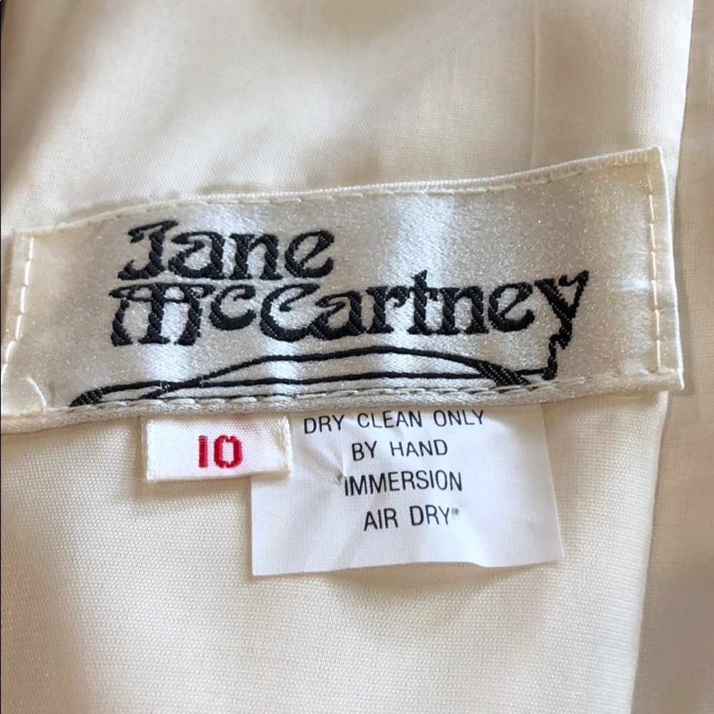 Vintage Jane McCartney Cream Lace dress size 10 - Picture 5 of 7